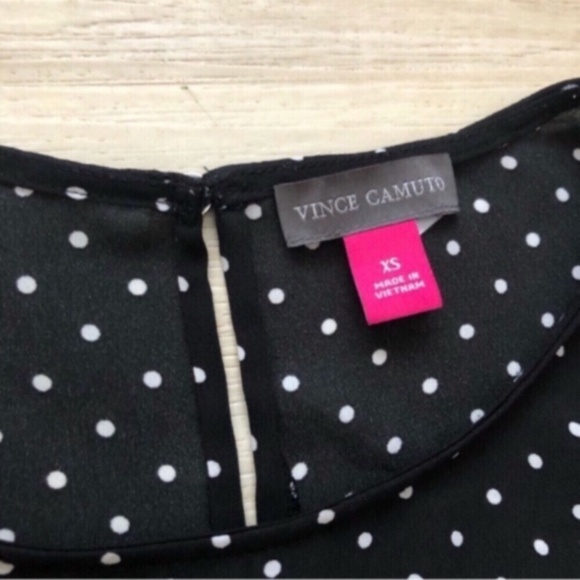 Vince Camuto Black and White Polka Dot Blouse - Picture 5 of 7